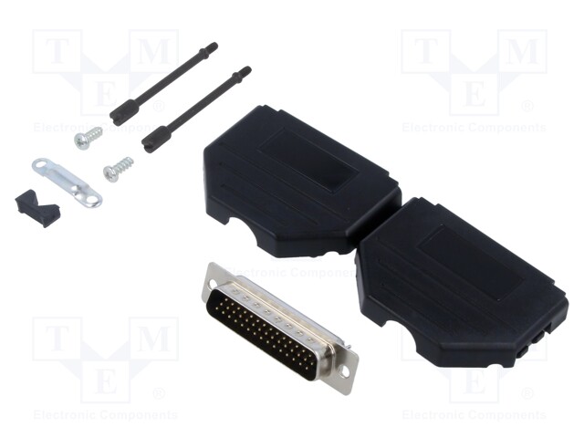 D-Sub HD; PIN: 44; plug; male; for cable; straight; soldering
