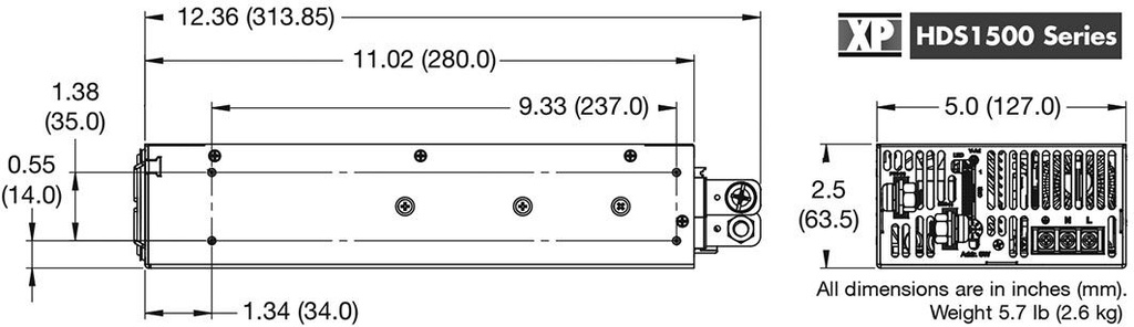 Power supply: switched-mode; 1500W; 48VDC; 31.3A; OUT: 1; 2.6g; 92%