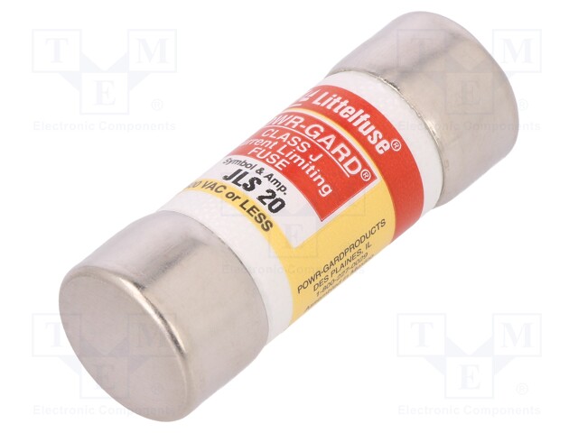 Fuse: fuse; quick blow; 20A; 600VAC; industrial; 20,6x57,2mm; JLS