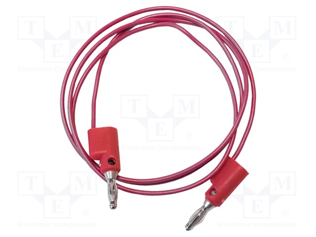 Test lead; 5A; banana plug 4mm,both sides; Urated: 300V; Len: 1.2m