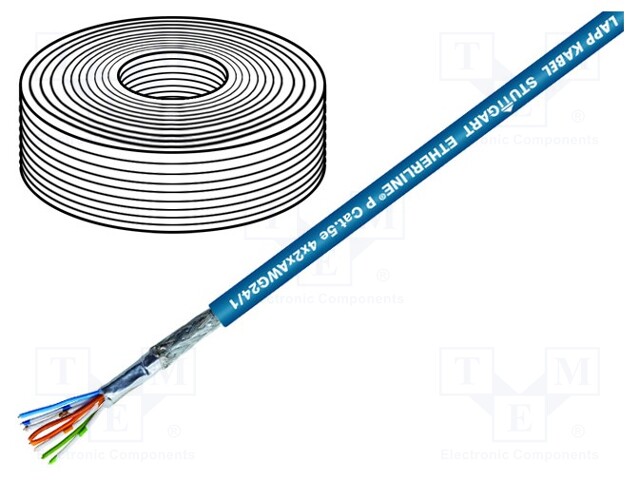 Wire; SF/UTP,ETHERLINE® Cat.5e FD; 5e; solid; Cu; 4x2x24AWG; LSZH