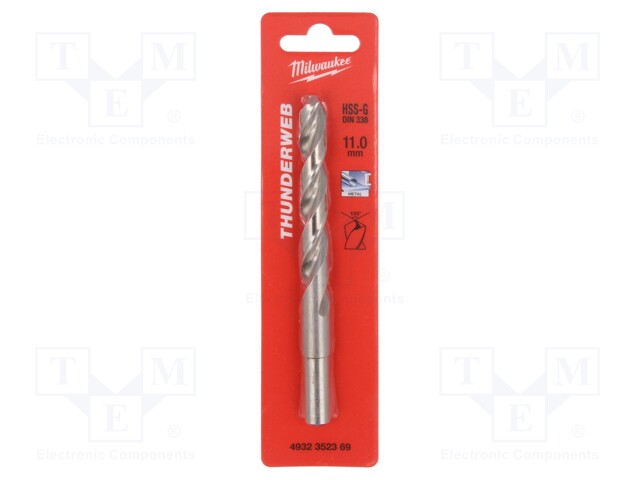 Drill bit; for metal; Ø: 11mm; high speed steel grounded HSS-G
