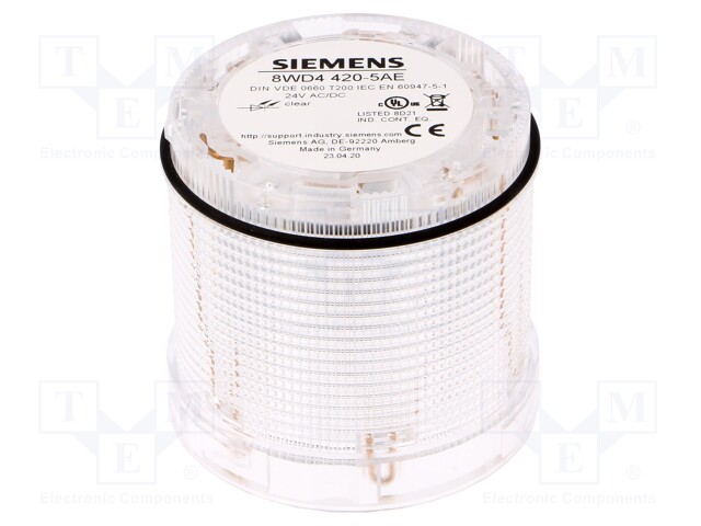 Signaller: lighting; LED; transparent; Usup: 24VDC; Usup: 24VAC