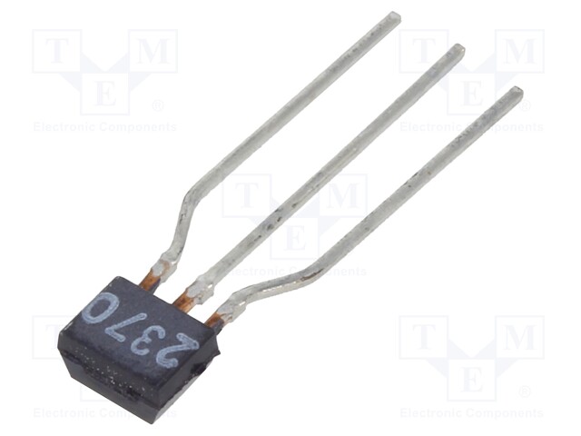 Transistor: PNP; bipolar; BRT; 50V; 0.1A; 0.2W; TO92; R1: 4.7kΩ