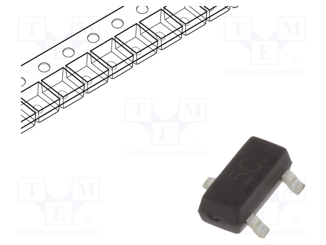 Transistor: PNP; bipolar; 45V; 0.5A; 300mW; SOT23