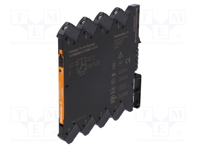 Converter: analog signals; DIN; 0÷20mA,4÷20mA; 24VDC; -25÷70°C