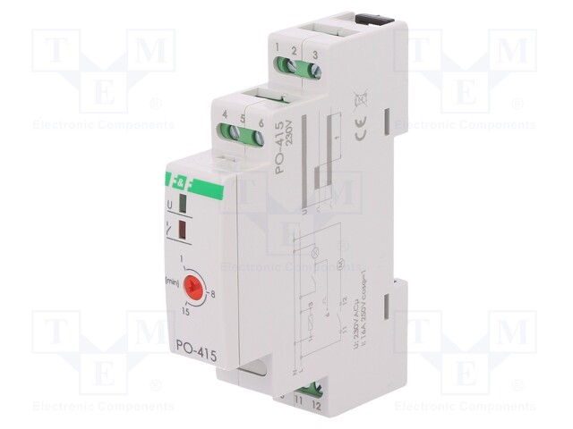 Timer; 10A; 230VAC; Operation modes: lagged-pulse time relays