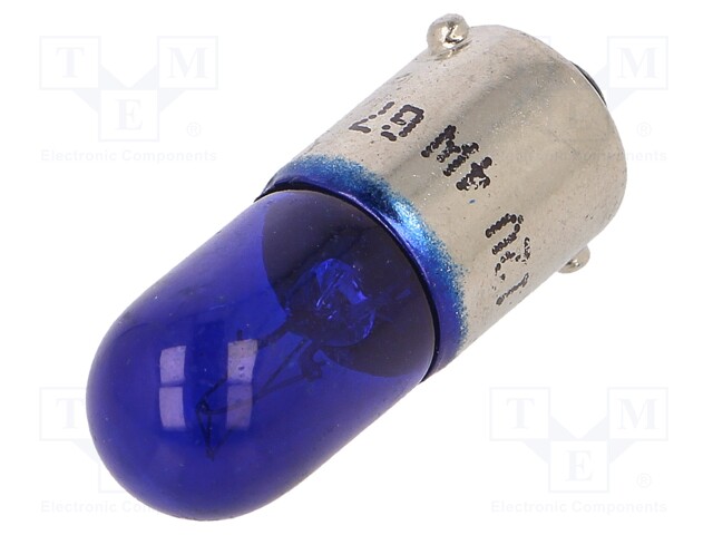 Filament lamp: automotive; BA9S; blue; 12V; 4W; VISIONPRO; T4W