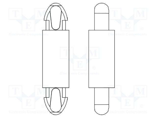 PCB distance; polyamide 66; L: 22mm; latch/latch; Colour: natural