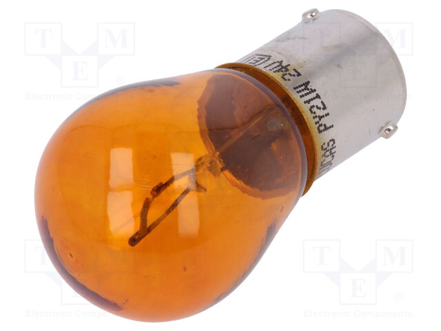 Filament lamp: automotive; BAU15S; 24V; 21W; LLB