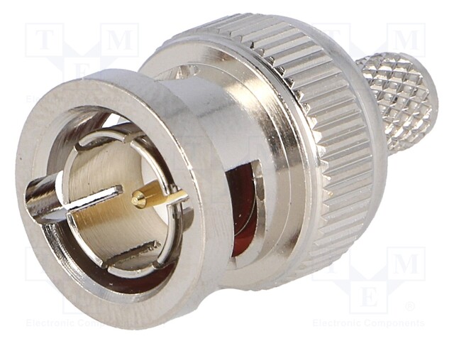 Plug; BNC; male; straight; 75Ω; RG62A; 6.15mm; crimped; for cable