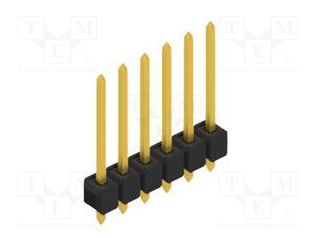 Connector: pin strips; pin header; male; PIN: 6; 2.54mm; THT; 1x6