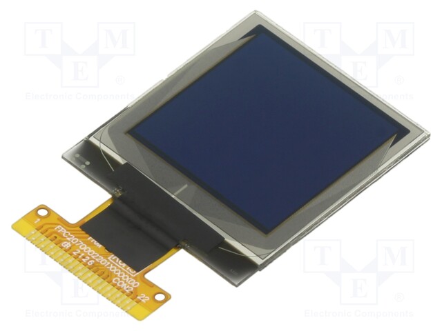 Display: OLED; graphical; 1.12"; 128x128; Dim: 25.9x30.1x1.26mm