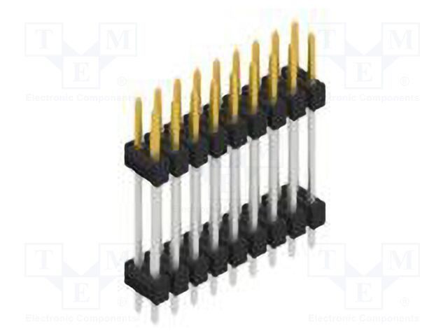 Connector: pin strips; pin header; male; PIN: 18; 2.54mm; THT; 2x9