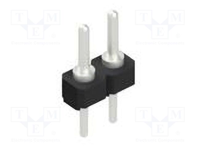 Connector: pin strips; pin header; male; PIN: 2; 2.54mm; THT; 1x2