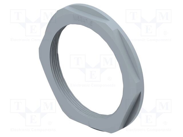Nut; M63; polyamide; 75mm; grey; Thread: metric; Pitch: 1.5; Entrelec
