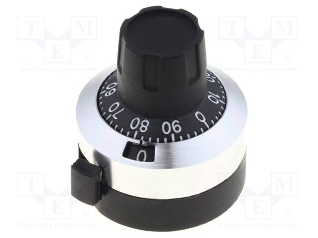 Precise knob; with counting dial; Shaft d: 6.35mm; Ø22.8x25mm