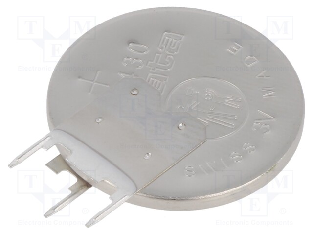Battery: lithium; 3V; CR2430,coin; 285mAh; non-rechargeable