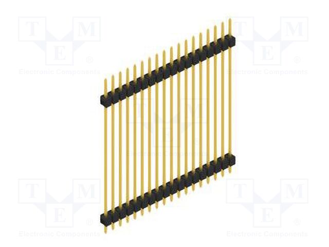 Connector: pin strips; pin header; male; PIN: 18; 2.54mm; THT; 1x18