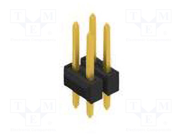 Connector: pin strips; pin header; male; PIN: 4; 2.54mm; THT; 2x2