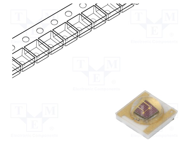 LED; 3535; 120°; convex; 3.45x3.45x1.95mm; Pmax: 1W