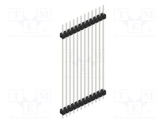 Connector: pin strips; pin header; male; PIN: 12; 2.54mm; THT; 1x12