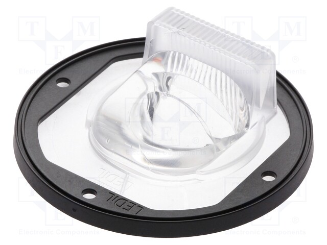 LED lens; round; Mat: silicone; transparent; Colour: black; Ø: 90mm