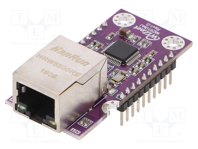 Module: Ethernet; Comp: W6100; Bus; RJ45,pin header