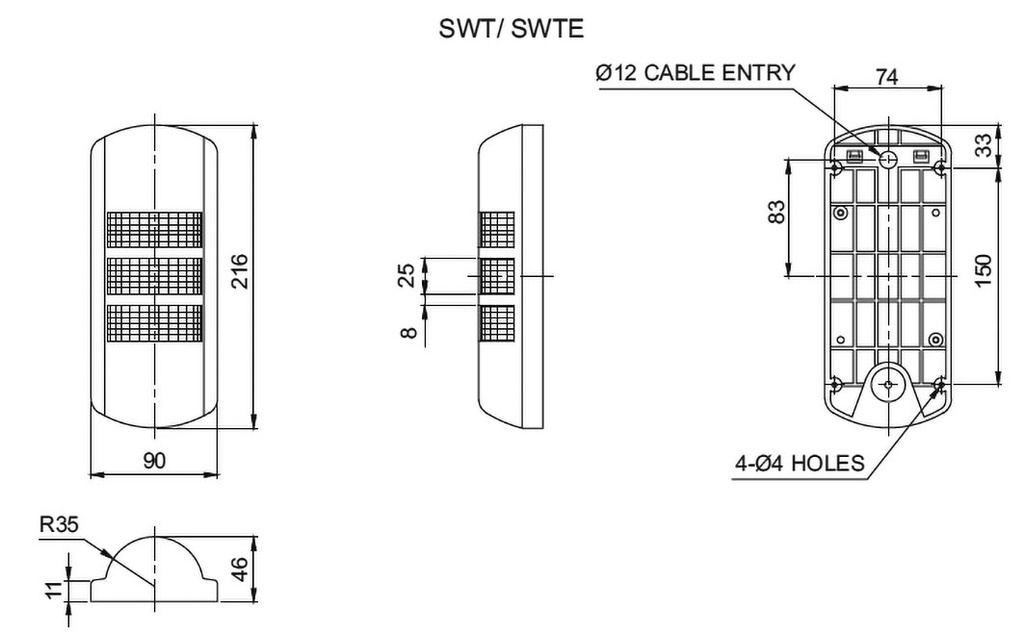 Signaller: signalling column; continuous light; Usup: 24VDC; LED