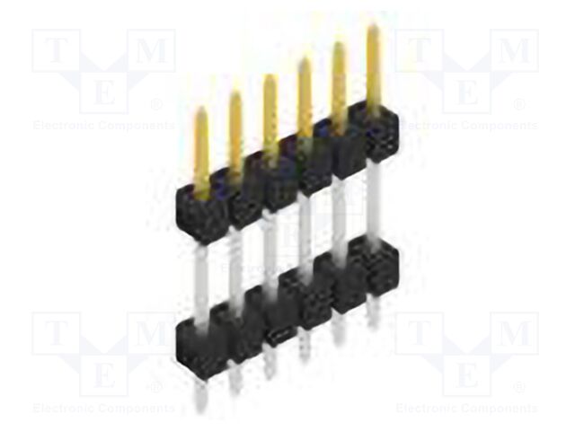 Connector: pin strips; pin header; male; PIN: 6; 2.54mm; THT; 1x6