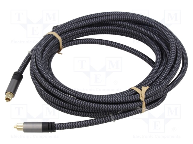 Cable; Toslink plug,both sides; 1m; Plating: gold-plated; PVC