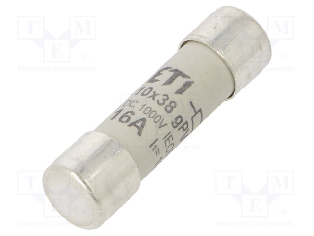 Fuse: fuse; gPV; 16A; 1000VDC; cylindrical; 10,3x38mm