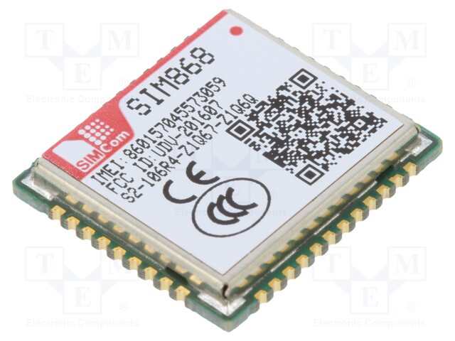 Module: GSM; 115200bps; 2G; 77pad SMT; SMD; GNSS; Embedded AT