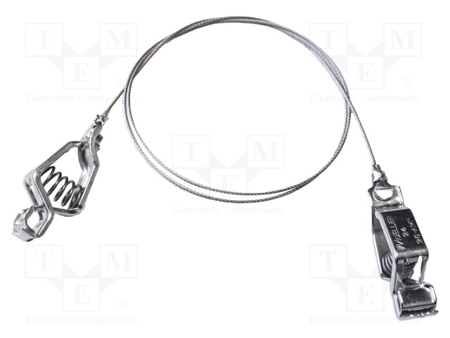 Test lead; both sides,aligator clip; Len: 0.91m; stainless steel