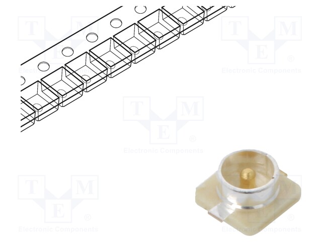 Connector: U.FL (IPX/AMC); socket; 50Ω; SMT; male