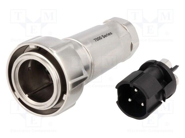 Connector: circular; plug; male; PIN: 3; bayonet,internal bayonet