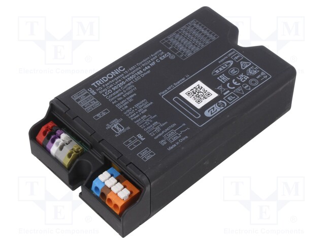 Power supply: switched-mode; LED; 90W; 46÷165VDC; 200÷1050mA; IP20