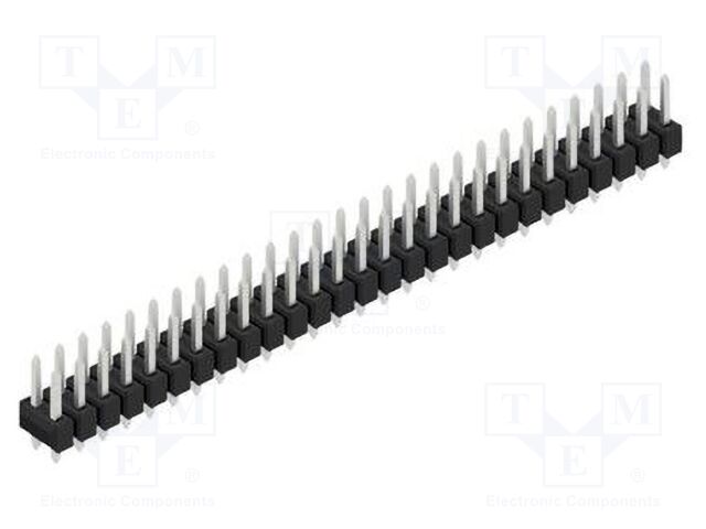 Connector: pin strips; pin header; male; PIN: 54; 2.54mm; THT; 2x27