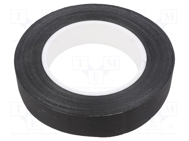 Tape: electrical insulating; W: 25mm; L: 50m; Thk: 165um; black; 5%