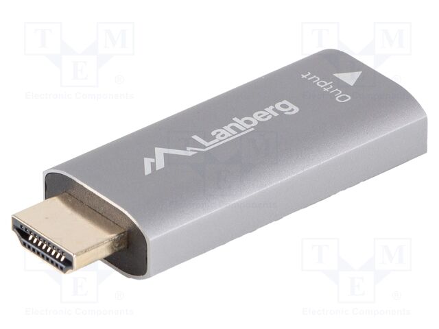 Adapter; DisplayPort socket,HDMI plug,USB C socket; black