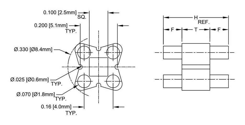 Insulating distance; polyamide 66; 1.3mm; natural; UL94V-2