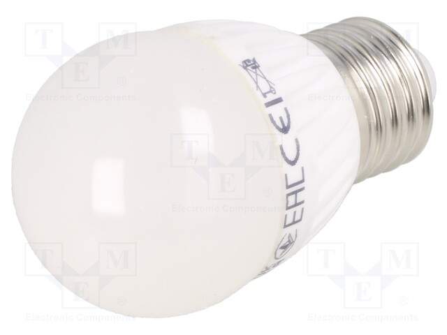 LED lamp; warm white; E27; 230VAC; 1000lm; 10W; 160°; 3000K