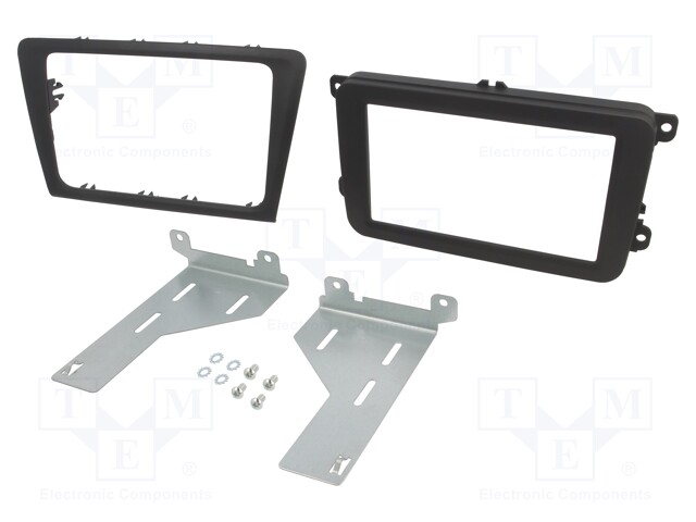 Radio mounting frame; Škoda; 2 DIN; black