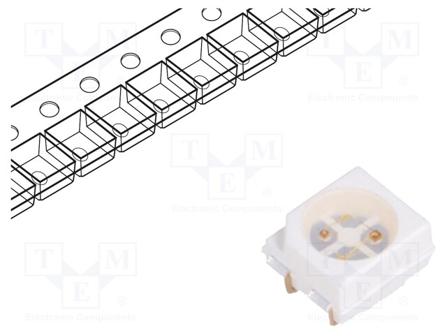 LED; SMD; 3528,PLCC4; yellow/yellow green; 3.5x2.8x1.9mm; 120°