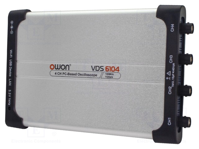 PC connected oscilloscope; 100MHz; Channels: 4; 10Mpts; 1Gsps; 40V