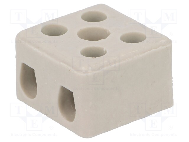 Terminal block; screw terminal; ways: 2; 10mm2; terminals: 4; 750V