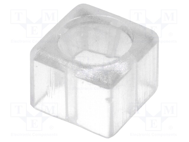 Button; rectangular; transparent