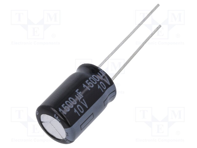 Capacitor: electrolytic; low impedance; THT; 1500uF; 10VDC; ±20%