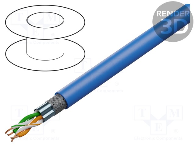 Wire; HELUKAT® 100IND,SF/UTP; industrial Ethernet; 5e; stranded