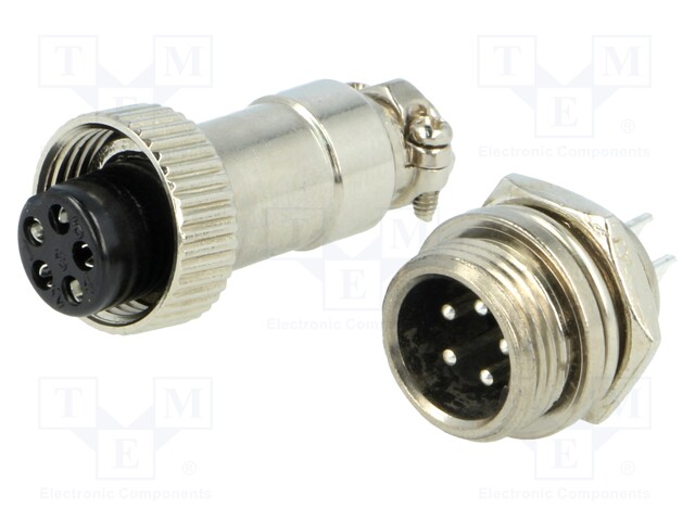 Socket,plug; microphone MINI; male,female; PIN: 5; MINI; soldering